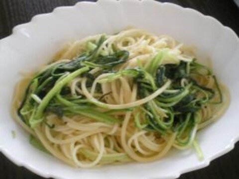 壬生菜の醤油パスタ